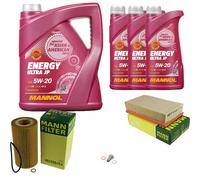 MANN Inspección Set 8L MANNOL Energy Ultra JP 5W-20 para BMW E31 850iCi