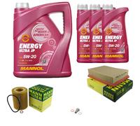 MANN Inspección Set 8L MANNOL Energy Ultra JP 5W-20 para BMW E36 320i 323i