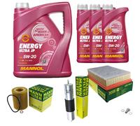MANN Inspección Set 8L MANNOL Energy Ultra JP 5W-20 para BMW E36 320i 323i