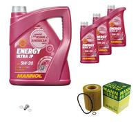 MANN Inspección Set 8L MANNOL Energy Ultra JP 5W-20 para BMW E36 320i 323i