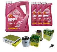 MANN Inspección Set 8L MANNOL Energy Ultra JP 5W-20 para Ford Focus III
