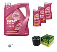MANN Inspección Set 8L MANNOL Energy Ultra JP 5W-20 para Hyundai IX20 1.4 1.6