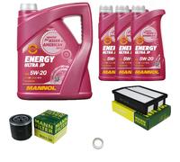 MANN Inspección Set 8L MANNOL Energy Ultra JP 5W-20 para Hyundai IX35 2.0 2.4