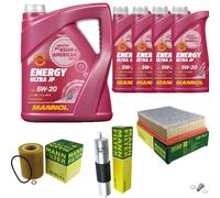 MANN Inspección Set 9 L MANNOL Energy Ultra JP 5W-20 para BMW E36 320i 323i