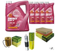MANN Inspección Set 9 L MANNOL Energy Ultra JP 5W-20 para BMW E36 320i 323i