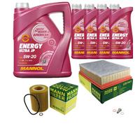 MANN Inspección Set 9 L MANNOL Energy Ultra JP 5W-20 para BMW E36 320i 323i