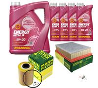MANN Inspección Set 9L MANNOL Energy Ultra JP 5W-20 para BMW E36 320i 325i