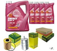 MANN Inspección Set 9L MANNOL Energy Ultra JP 5W-20 para BMW E36 320i 325i