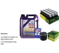 MANN Inspección Set LIQUI MOLY 5L 5W-40 Para Hyundai Santa Fé II 2.7 V6 GLS