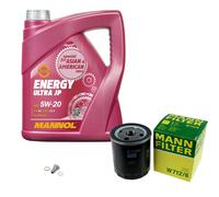 MANN Inspección Set MANNOL Energy Ultra JP 5W-20 para BMW E30 318i 316i 316