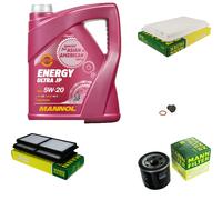 MANN Inspección Set MANNOL Energy Ultra JP 5W-20 para Mazda 2 1.3 5 L