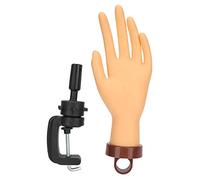 Mannequin Hand Nail Art Practice Flexible Bendable Fake Hand with Bracket for Nail Salon Home Use PVC Material Skin Color