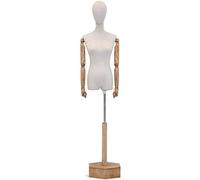 Mannequin sastres de vestimenta femenina sasters sasters femylymakers de los estudiantes de la moda de los muñecos muestra el busto con altura de brazo de madera sólida ajustable para el espectáculo
