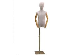 Mannequin sastres Dummy Dress Forma de niños Mannequín Mannequín Mannequín Dummy Wood Brazo Ajustable para visualización de Ropa Se Queda Adecuada para niños de 2 a 9 años (AS)