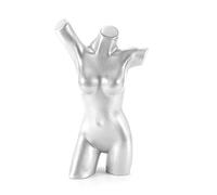 Mannequin Torso Female Mannequin ABS Mini Mannequin Half Body for Bra and Underwear Display Torso Window Showing Dress Form (Color : Black) (Silver)