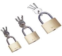 Mannesmann Brass Padlock Set (3 Pieces)