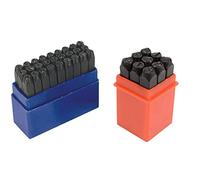 Mannesmann M 244-08 Letras de percusión, 8 mm DIN 1451 + M 245-06 Punzones de números DIN 1451, 6 mm