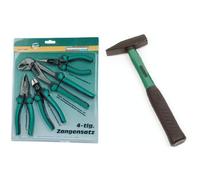 Mannesmann - M10997 - Juego de alicates de 4 piezas. + Brüder Werkzeuge M76513 - Martillo de carpintero