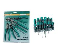Mannesmann - M10997 - Juego de alicates de 4 piezas. + M11415 - 37 piezas Destornillador + juego de puntas