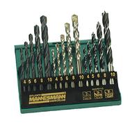 Mannesmann M54315 - Juego de 15 brocas para taladro profesional