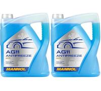 MANNOL 157184005LT MN4011-5 Longterm Antifreeze AG11-40°C - Protección anticongelante (5 L) - el Embalaje Puede Variar (Paquete de 2)