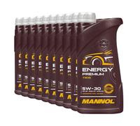 MANNOL Aceite de motor 5W-30 Energy Premium aceite ACEA C3 ACEA C2 API SP-RC SQ 1L Compatible con VW Polo V Hatchback 6R1, 6C1 up! Hatchback 121, 122, BL1, BL2, BL3, 123 Passat B8 Variant 3G5, CB5