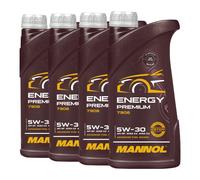 Mannol 5W-30 Energy Premium Aceite De Motor, VW 505 01, Dexos1 Gen3, 4x1 Litro