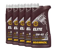 MANNOL 5W-40 ELITE Aceite De Motor ACEA A3/B4, MB229.5, 5x1 Litro