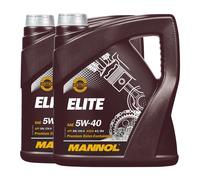 MANNOL 5W-40 ELITE Aceite de motor ACEA A3/B4, MB229.5, 8 Litro 2x4