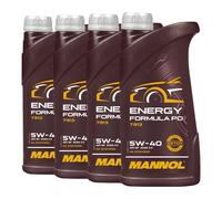 MANNOL 5W-40 Fórmula PD Aceite De Motor MB 229.51, ACEA C3, 4x1 Litro