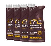 MANNOL 5W-40 Fórmula PD Aceite De Motor MB 229.51, ACEA C3, 4x1 Litro