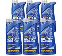 MANNOL 6 x 1 litro, 3002 DOT-4 BREMSENFLÜSSIGKEITENL8