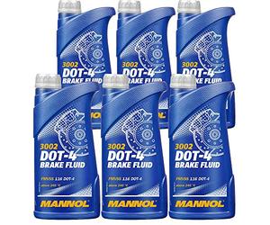 MANNOL 6 x 1 litro, 3002 DOT-4 Líquidos de freno