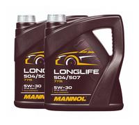 Mannol 7715 SAE 5W-30 Longlife Aceite VW 504.00/507.00 , MB 229.51 ,2x4 Litros,