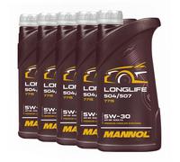 Mannol 7715 SAE 5W-30 Longlife Aceite VW 504.00/507.00 ,MB 229.51 ,5x1 Litro De