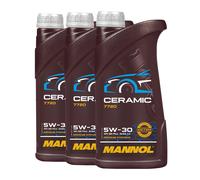 Mannol 7720 Cerámico SAE 5W-30 Aceite Acea C3, VW 50501 , BMW LL-04, 3x1 Litro