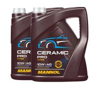 Mannol 7726 Cerámico Pro SAE 10W-40 Aceite Acea A3/B4,VW 505 00 , 2x5 Litro