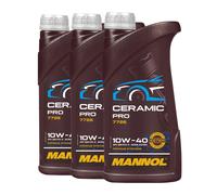Mannol 7726 Cerámico Pro SAE 10W-40 Aceite Acea A3/B4,VW 505 00 , 3x1 Litro