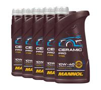 Mannol 7726 Cerámico Pro SAE 10W-40 Aceite Acea A3/B4,VW 505 00 , 5x1 Litro
