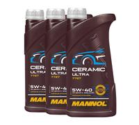 MANNOL 7727 Ceramic Ultra SAE 5W-40 Aceite Motor MB 229.5 MB 229.3 3x1 L