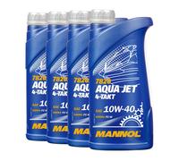 Mannol 7820 4-Takt Agua Jet SAE 10W-40 Jetski Aceite Nmma Fc-W , 4x1 Litro