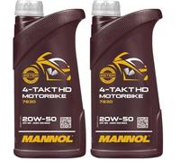 MANNOL 7830 Motor Bike de 4 del HD API SL, 1 L (Paquete de 2)