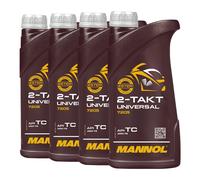 MANNOL Aceite 2 Tiempos Universal Mineral API TC ISO L-EGB JASO FB 4x1 L