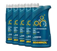 MANNOL Aceite Compresor ISO 46, 5x1 Litro (11401000100)