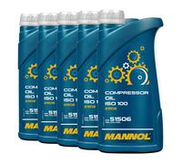 MANNOL Aceite De Compresor ISO 100 2902, 5x1 Litro