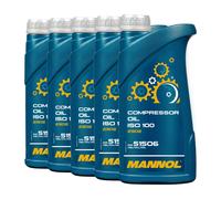 MANNOL Aceite De Compresor ISO 100 2902, 5x1 Litro