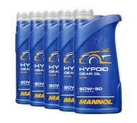 MANNOL Aceite de Engranajes Hipóidico 80W-90 GL-5 LS, 5 x 1 Litro