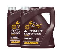 MANNOL Aceite De Moto SAE 5W-40, API SP, JASO MA, JASO MA2, 2x4