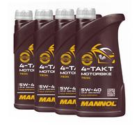 MANNOL Aceite De Moto SAE 5W-40, API SP, JASO MA, JASO MA2, 4x1