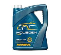 MANNOL Aceite de motor 10W-40 MOLIBDEN aceite parcialmente sintético aceite API SN API CH-4 5L Compatible con TOYOTA AYGO WNB1, KGB1, SKODA Fabia II Combi 545, SUZUKI SWIFT III MZ, EZ
